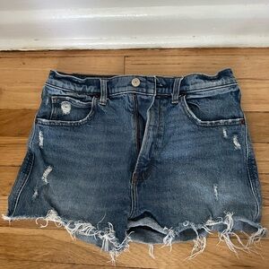 Abercrombie & Fitch Blue Distressed Jean Shorts